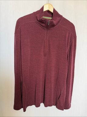 Smartwool Men's Classic Thermal 100% Merino Wool Base Layer 1/4 Zip Size Large